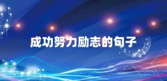 关于成功和努力的励志句子